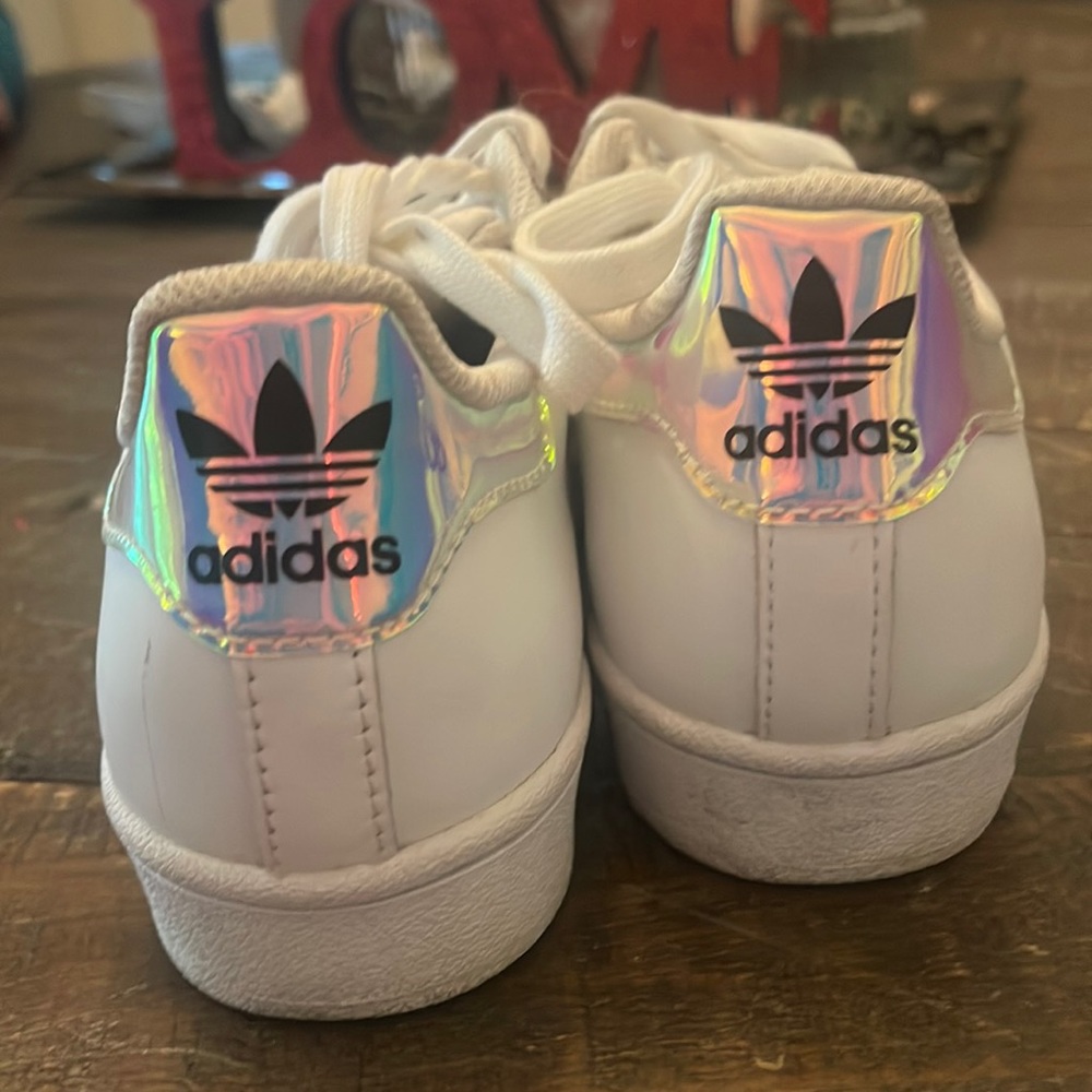 Size 6 holographic adidas